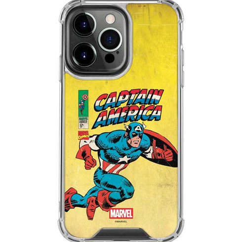 Marvel Classic Comics Captain America iPhone 16 Pro Max Clear Case